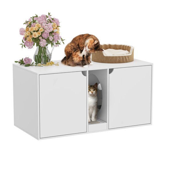 Enclosed Cat Litter Furniture | Wayfair